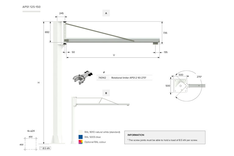 Mechcrane™ pelarsvängkranar - Movomech