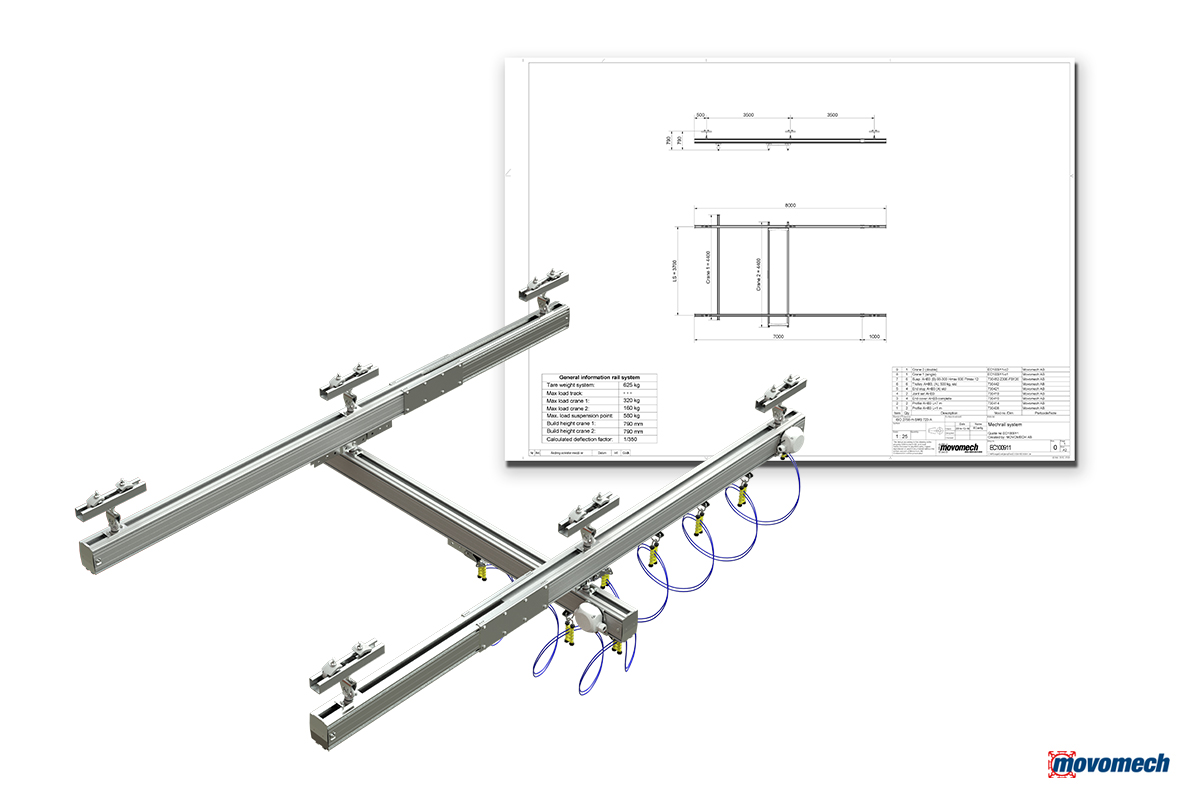 Crane system configurator for Mechrail - EConfig by Movomech