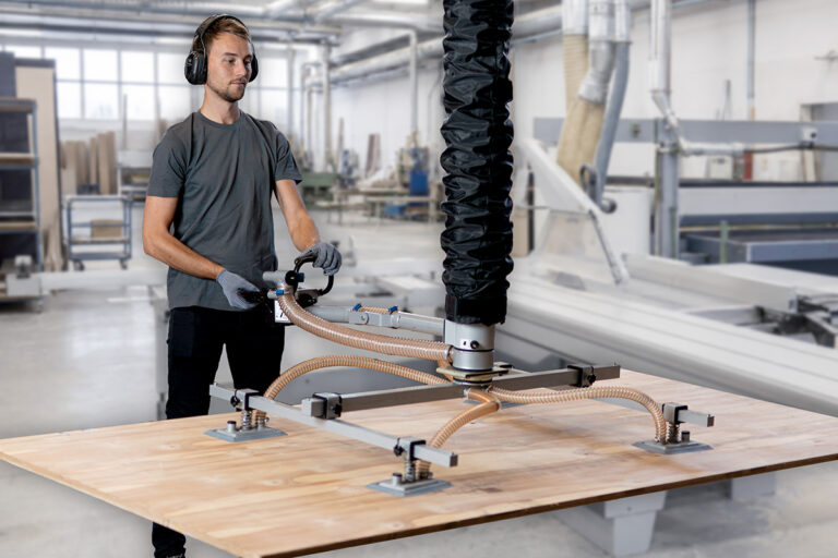 Vacuhand Extended is suitable for handling panels such as plasterboard, OSB and plywood.